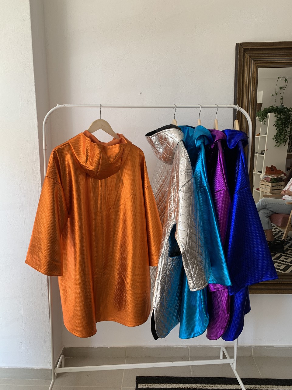 Tutu Skirt Orange Lame Hooded Coat