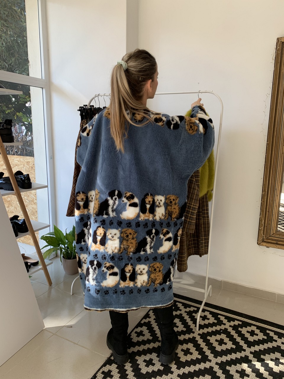 Tutu Skirt Fur Coat with Puppies