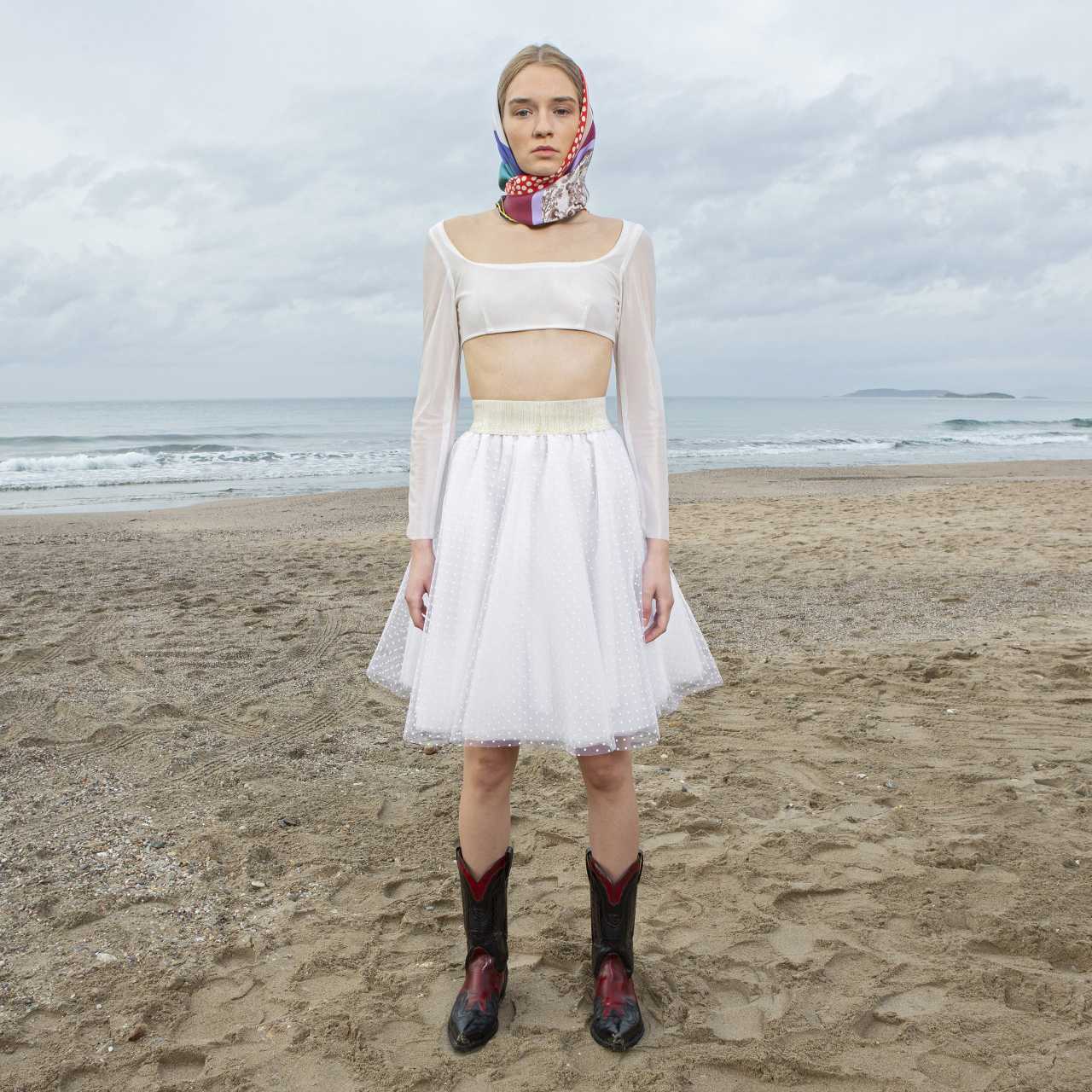 Product preview: Tulle Tutu Skirt Short White Tutu with Polka Dots