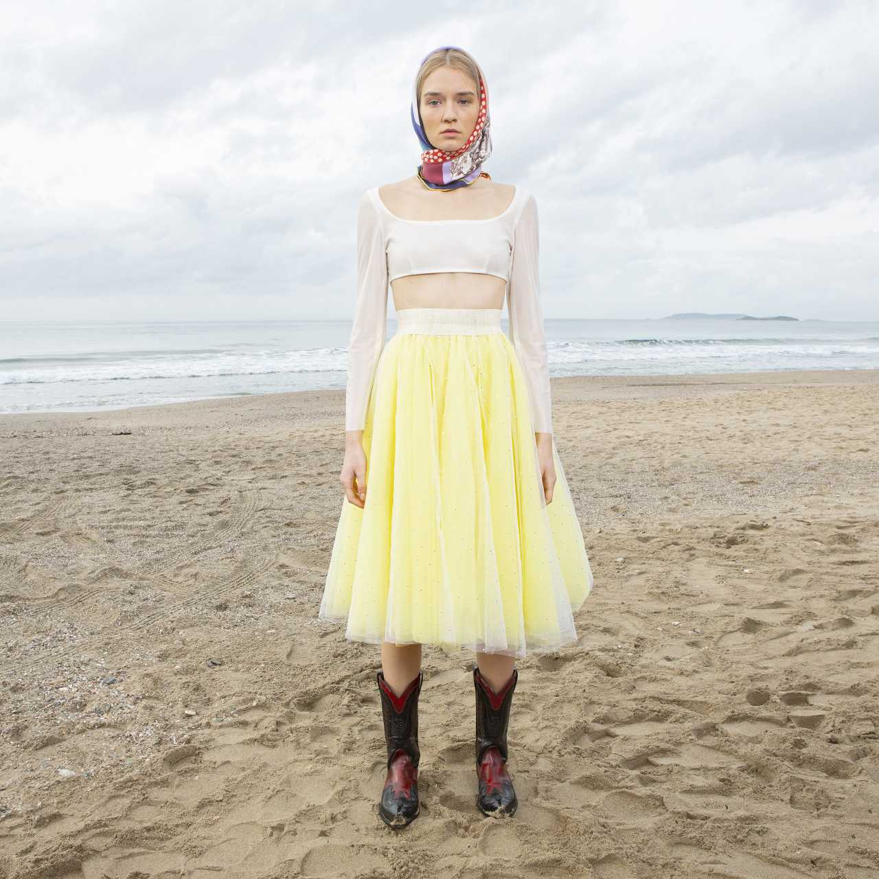 Product preview: Tulle Tutu Skirt Midi Yellow with Rhinestone 