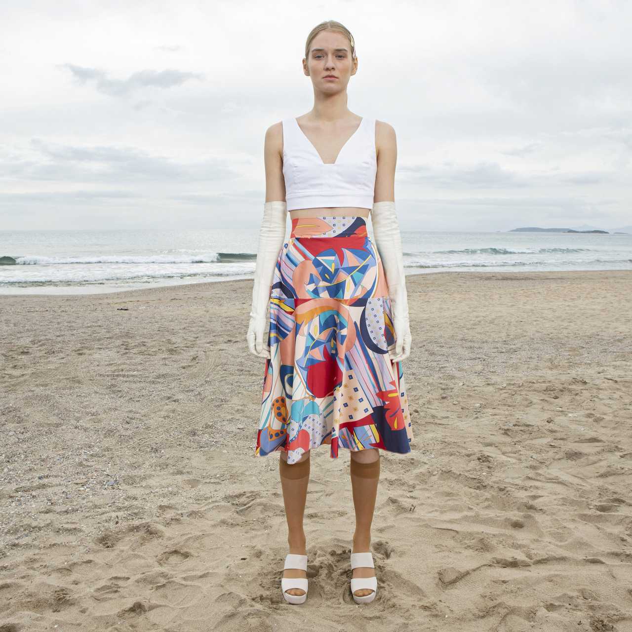Product preview: Tulle Tutu Skirt Midi Patterned Shades of Orange Skirt