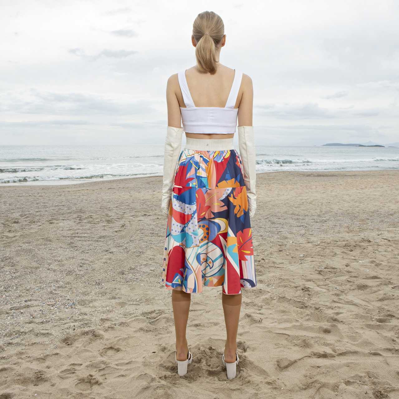 Product preview: Tulle Tutu Skirt Midi Patterned Shades of Orange Skirt
