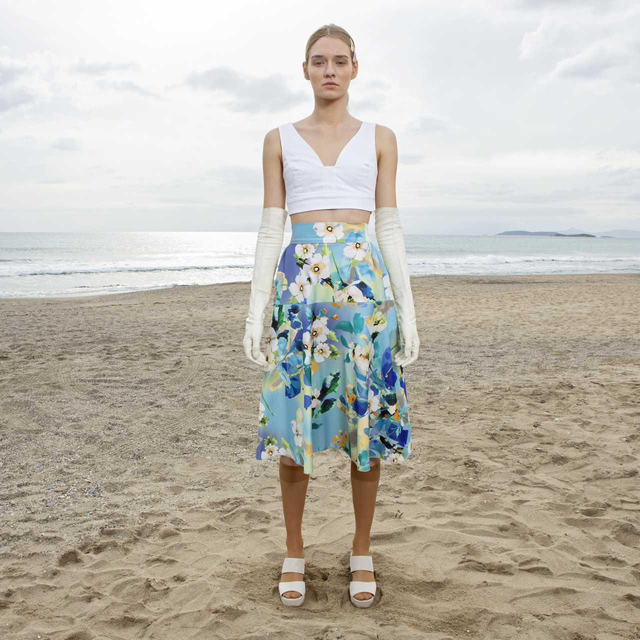 Product preview: Tulle Tutu Skirt Midi Patterned Shades of Blue Skirt