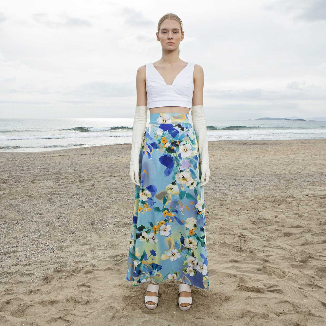 Product preview: Tulle Tutu Skirt Maxi Patterned Shades of Blue Skirt