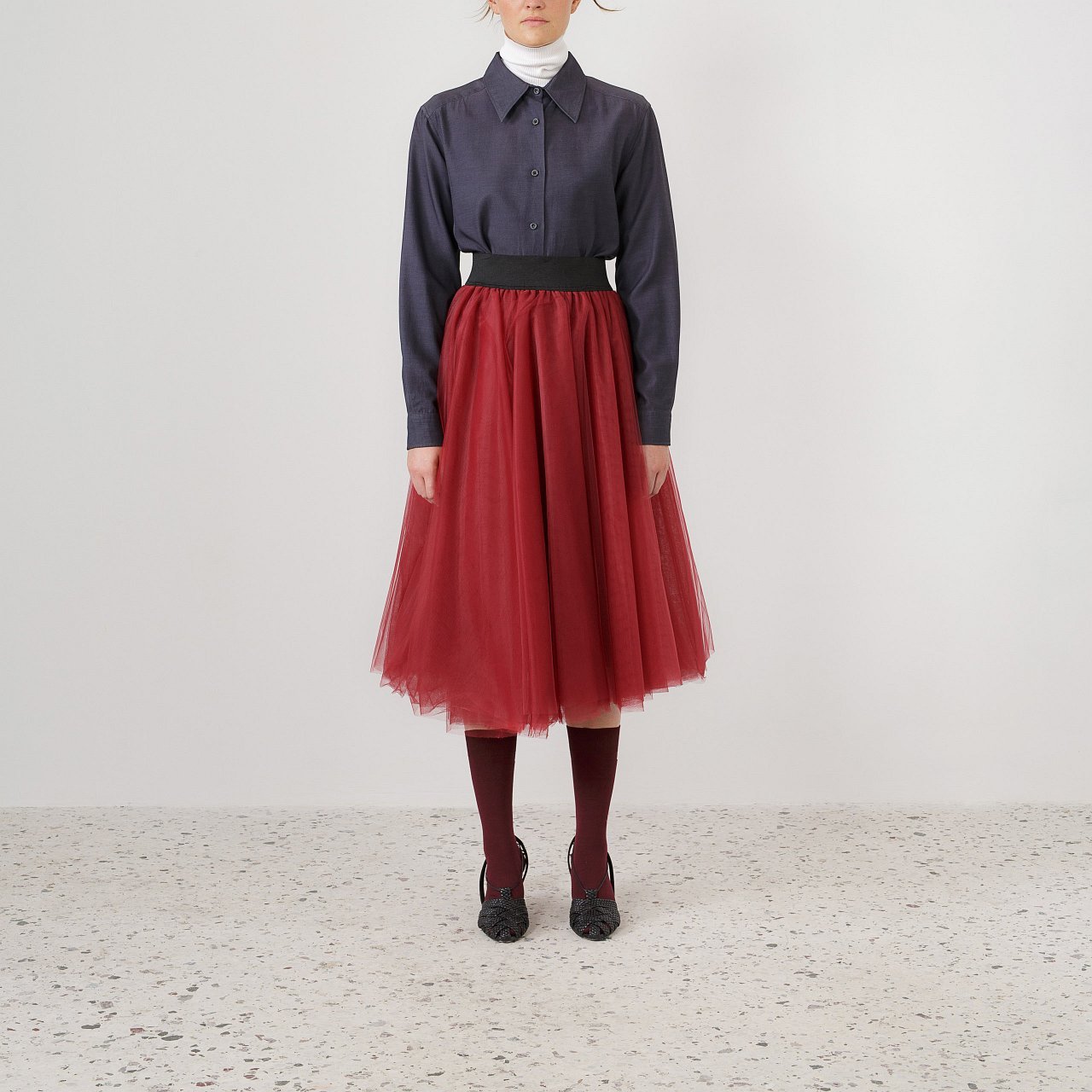 Product preview: Tulle Tutu Skirt Burgundy Midi
