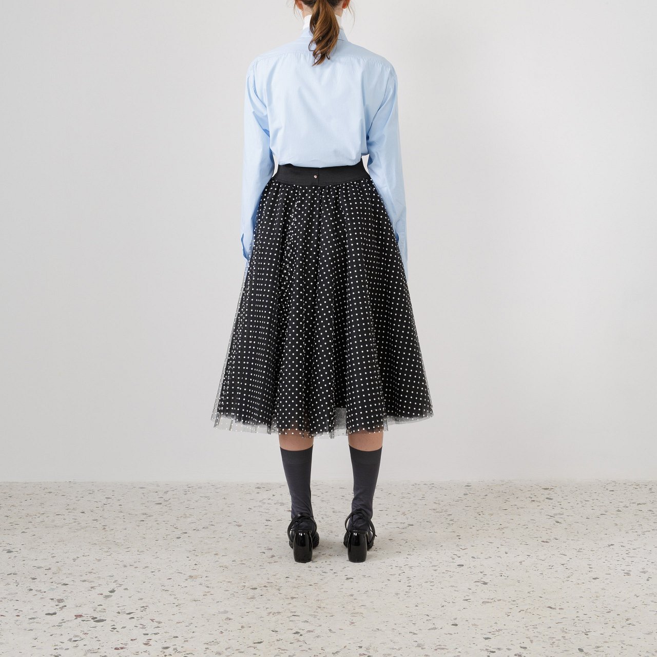 Product preview: Tulle Tutu Skirt Black Polka Midi