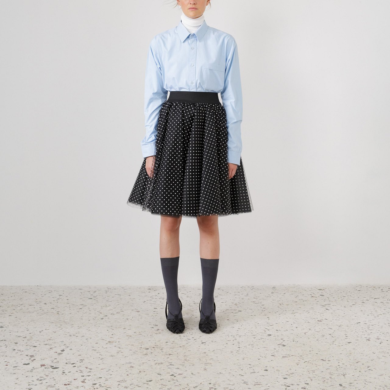 Product preview: Tulle Tutu Skirt Black Polka Short
