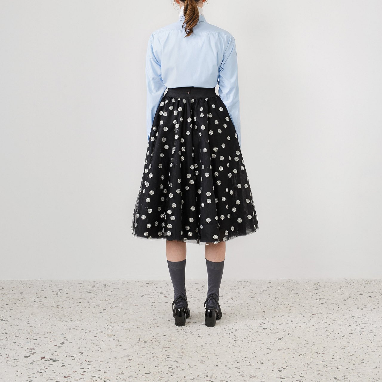 Product preview: Tulle Tutu Skirt Black Glitter Polka Midi