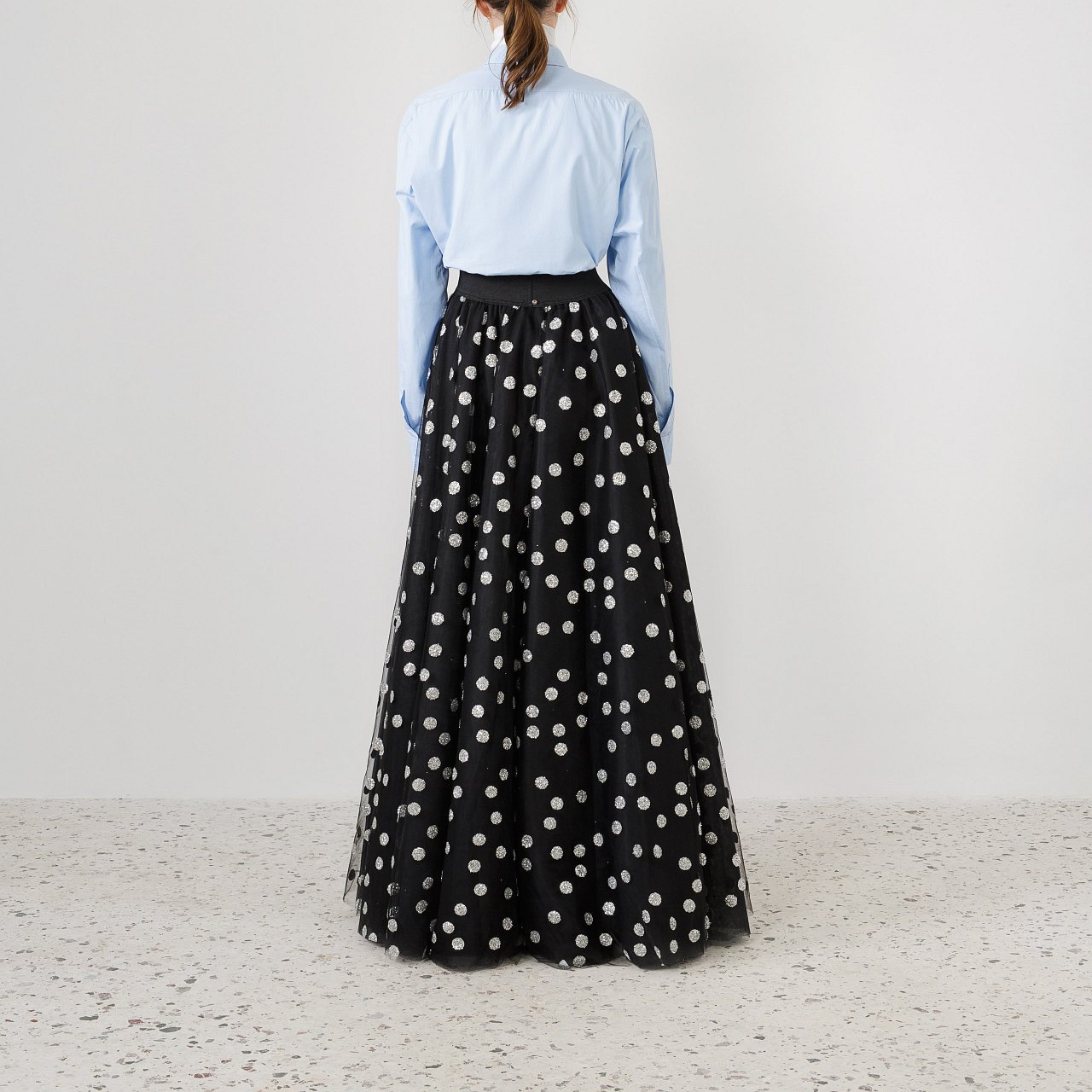 Product preview: Tulle Tutu Skirt Black Glitter Polka Maxi